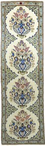 Nain Tappeto persiano 310x90 Blu (Iran) Annodato A Mano