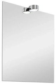 Specchio per bagno 50x60 cm reversibile con luce LED naturale