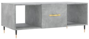 Tavolino salotto grigio cemento 102x50x40 cm legno multistrato