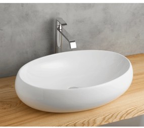 Lavabo D'Appoggio 60x45 Cm "Nuvola" Bianco Lucido