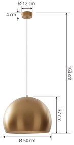 Lucande Lythara LED a sospensione ottone Ø 50cm