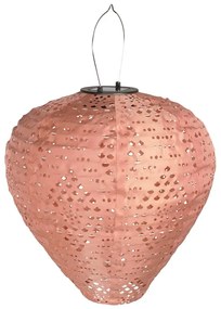 Lanterna a LED rosa con alimentazione a pannelli solari da esterno (altezza totale 30 cm) Greatham – House Nordic