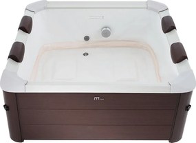 Vasca Idromassaggio da Esterno Spa Riscaldata 160x160x65 cm 6 Posti Wi-Fi Tribeca Smart...