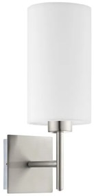 Eglo - Lampada da parete LED TUNJA 1xE27/60W/230V cromo opaco/bianco