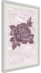 Poster  Monochromatic Rose  Cornice Quadri Cornice d'oro, Larghezza x Altezza Home decor 20x30