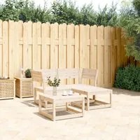 Set Divani da Giardino 3 pz in Legno Massello di Pino 3216985