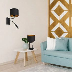 Lampada da tavolo 1xE27/60W/230V 45 cm nero/oro