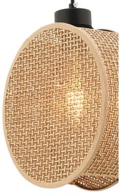 Lampadario a sospensione con cavo DRUM 1xE27/60W/230V marrone