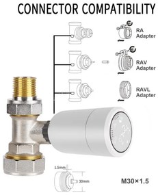Immax NEO 07732L - Testa termostatica 2xAA/3V Tuya
