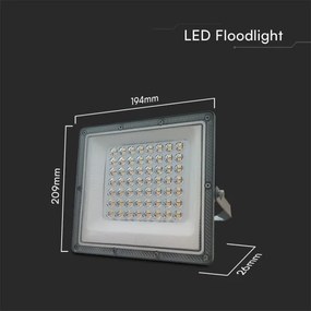 Riflettore LED LED/50W/230V IP65 3000/4000/6500K grigio