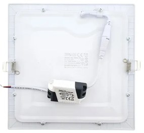 Lampada LED da incasso SQUARE LED/18W/230V 6500K 22x22 cm bianco