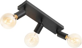 Faretto moderno nero rettangolare 3 luci - Facil