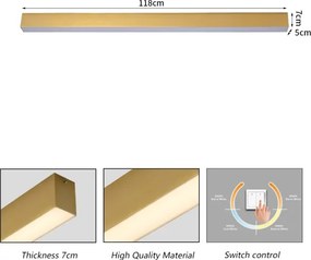 Brilagi - Plafoniera LED da bagno SLEEKLINE LED/40W/230V dorata IP44
