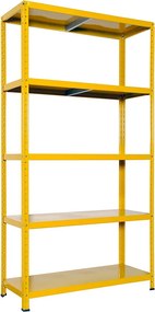 Scaffale in Metallo 5 Ripiani 100x40x187 cm  Ettore Giallo...