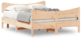 Giroletto Senza Materasso 150x200 Cm İn Legno Massello Di Pino /