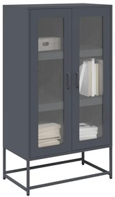 Credenza Antracite 68x39x123 Cm Acciaio /