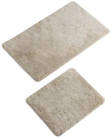 SET 2x Tappeto bagno 60x100 cm beige