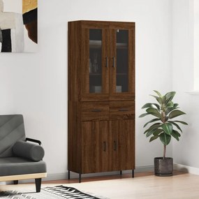 Credenza Rovere Marrone 69,5x34x180 Cm İn Legno Multistrato /