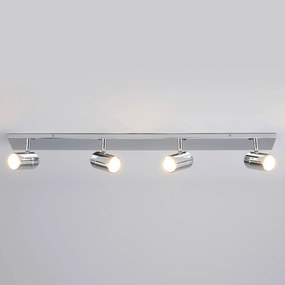 Lindby plafoniera per il bagno Dejan, 85 cm, a 4 luci, cromo, IP44