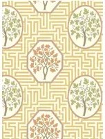 GP & J Baker Carta da parati Royal Maze - Ochre