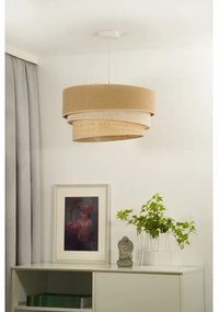 Duolla - Lampadario a sospensione con filo YUTE TRIO 1xE27/15W/230V diametro 45 cm marrone/grigio/beige