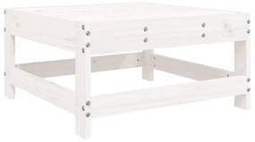 Set Salotto da Giardino 4 pz Bianco in Legno Massello di Pino