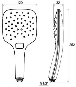 Ravak X07P348 - Doccetta a mano con pulsante, finitura cromo lucido