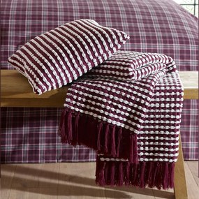 Coperta burgundy 125x150 cm Stab Stitch – Catherine Lansfield