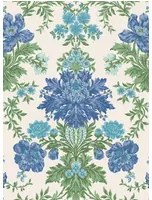 Cole & Son Carta da parati Poppies - Sapphire/ Cerulean and Moss on Stone
