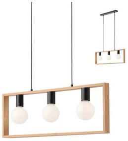 Redo 01-1665 - Lampadario a sospensione con filo TIMBER 3xE27/42W/230V