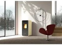 Stufa a Pellet Ventilata ANSELMO COLA Modello AMBRA 6 kW - Avorio