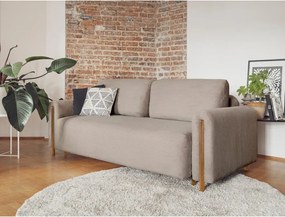 Divano marrone chiaro allungabile/con contenitore e rivestimento in velluto a coste 244 cm Arcadova – ELTAP