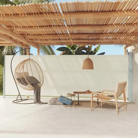 Tenda Da Sole Laterale Retrattile Per Patio 180x600 Cm Crema /