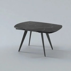 Tavolo allungabile Almor 130-190x80 cm piano marmo Nero