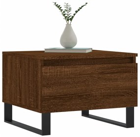 Tavolino da salotto rovere marrone 50x46x35cm legno multistrato
