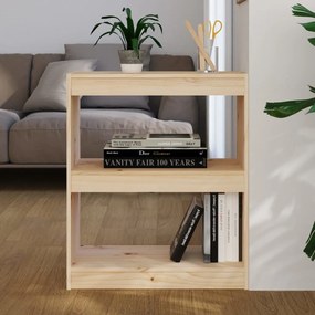 Libreria/divisorio 60x30x71,5 cm in legno massello di pino