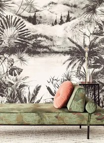 Eijffinger Carta da parati Tropical - Mehrfarbig Schwarzweiß