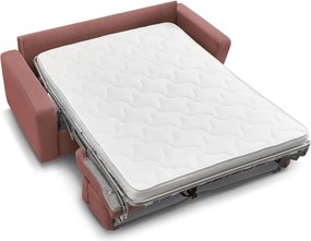 Divano rosa allungabile con rivestimento in velluto a coste 195 cm Monaco – Bobochic Paris