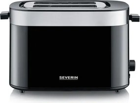 Severin AT 9264 - Tostapane a due fessure 800W/230V acciaio inox/nero