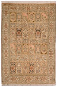Cashmere Silk Tappeto orientale 120x180 Beige (Indian) Annodato A Mano