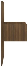 Testiera letto con armadietti rovere marrone legno multistrato