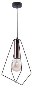 Jupiter 1664 - Lampadario a sospensione con filo KAIR 1xE27/60W/230V nero/rame