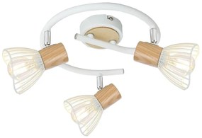 Lampada da soffitto bianco-naturale con paralume in metallo 42x42 cm Chile - Candellux Lighting