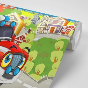 Carta da parati autoadesiva – Macchinina sulla strada