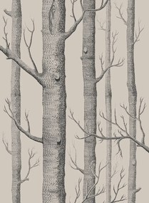 Tapete Woods Icons von Cole and Son - Linen & Charcoal