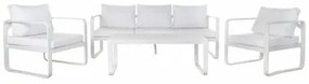 Divano da Giardino DKD Home Decor Bianco Alluminio 78 cm 184 x 72 x 78 cm