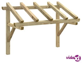 vidaXL Tettoia per Porta d'Ingresso 150x100x100 cm in Legno di Pino