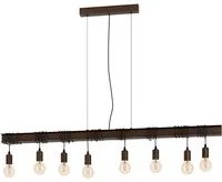 Lampadario Industrial Townshend 4 8 Luci Acciaio Marrone E Ner Invecchiato