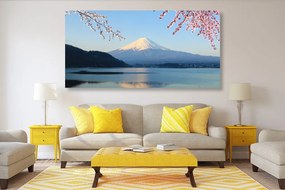 Quadro su tela – Vista dal lago sul Fuji