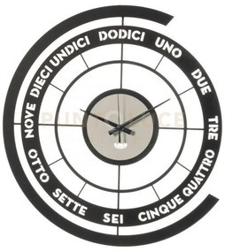 Orologio skipper nero e bianco marmo in ferro 45x50cmh